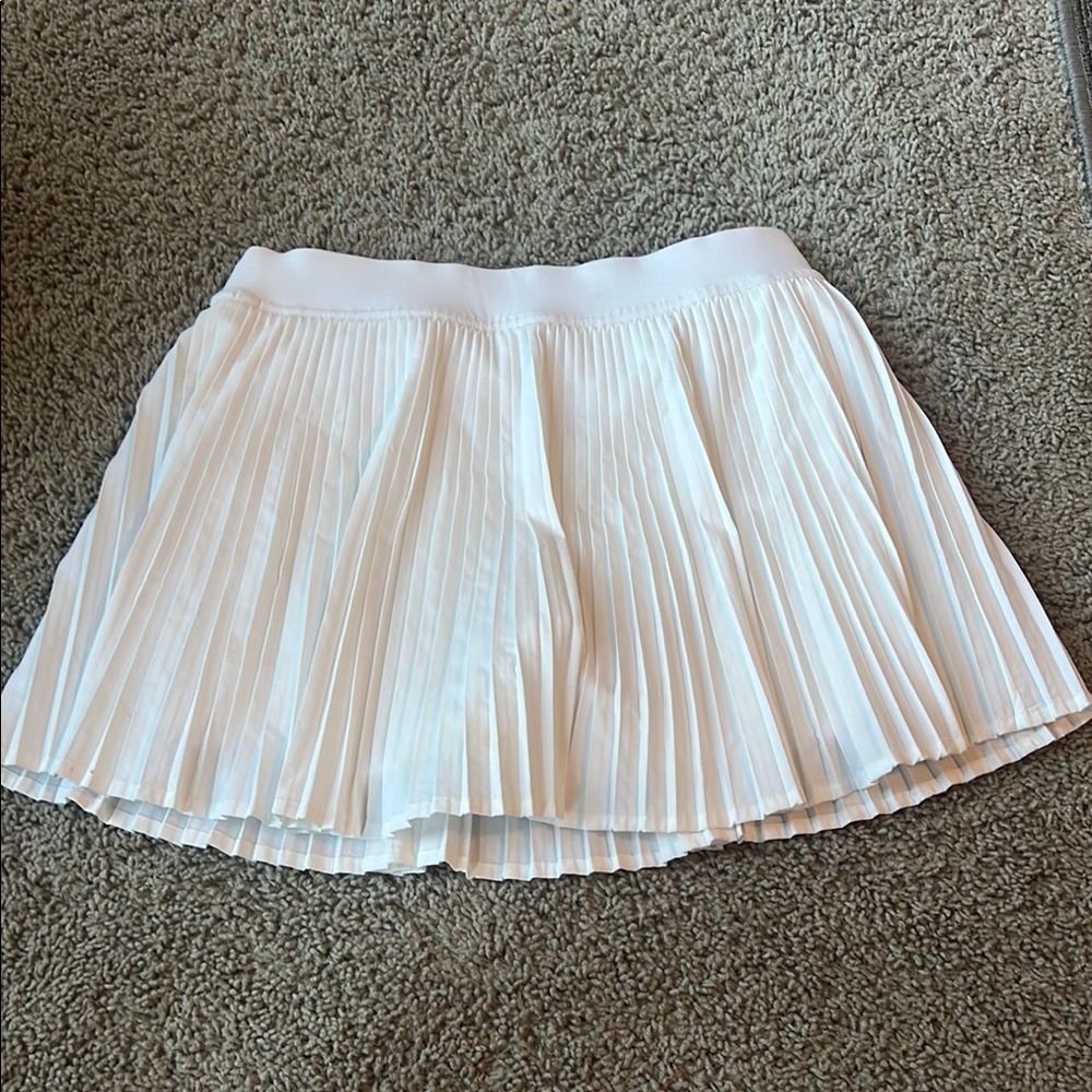 Lululemon Elegant White Pleated Skirt